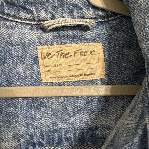 Free People Vintage Wash Denim Trucker Jacket - Picture 2 of 3